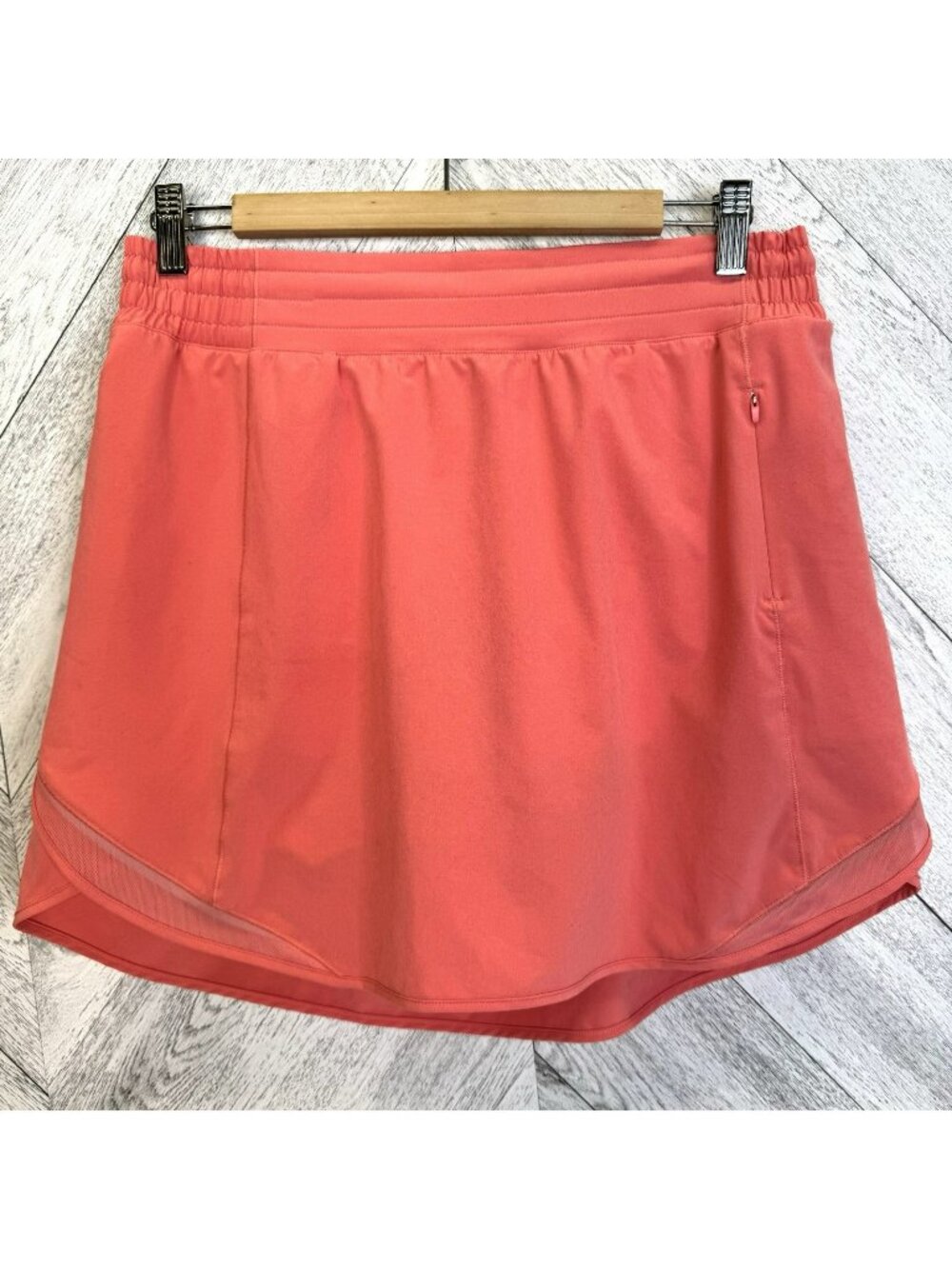 Lululemon Hotty Hot High-Rise Skirt *Long Skort Raspberry Cream Orange Size 10
